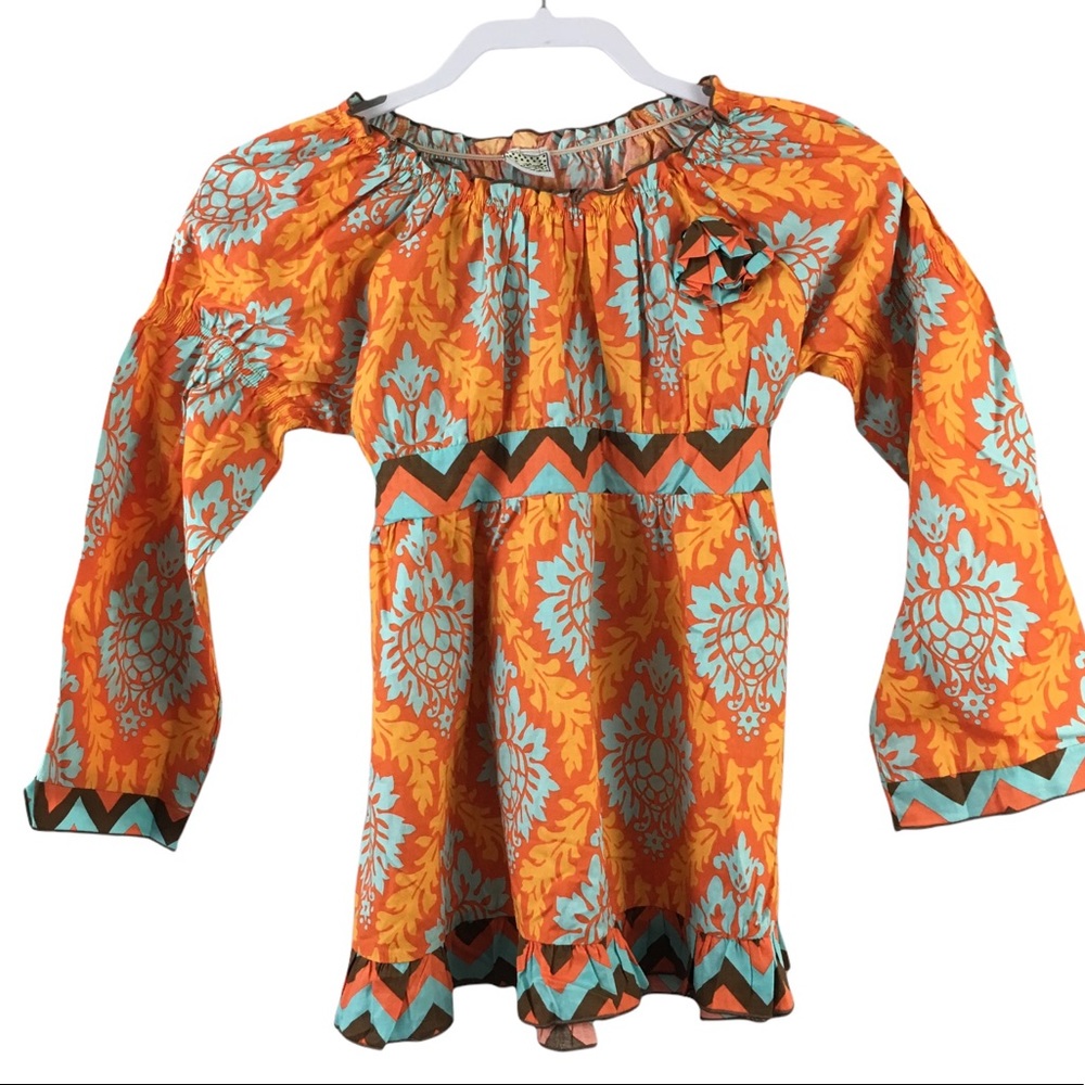 Ann Loren By Jess Kids Orange Top Shirt - Picture 8 of 9